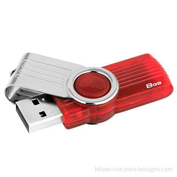 USB Flash Drive with Rotary Cap, Made of Metal and Multiple-colored Plastic BodyNew